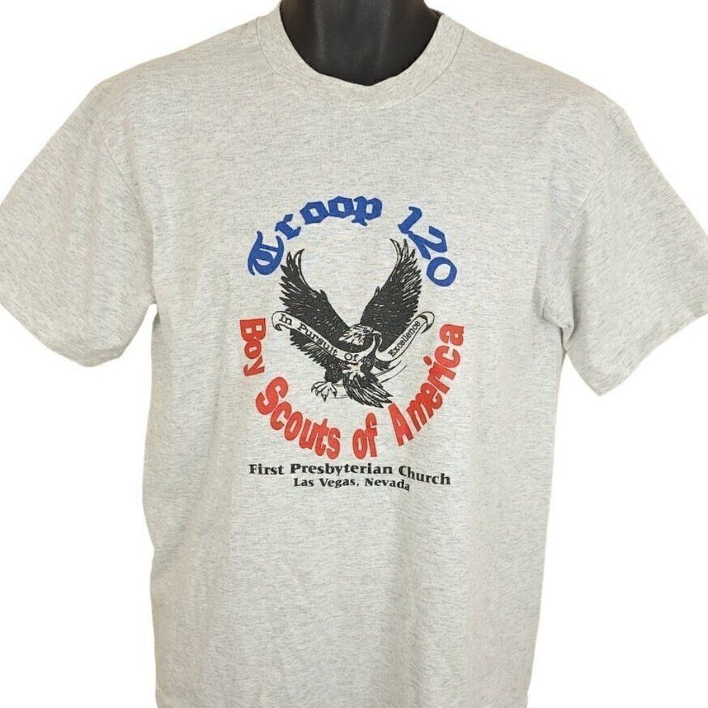 Boy Scouts T Shirt Vintage 90s Troop 120 Las Vegas Nevada Mens Size Medium